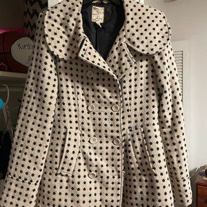 Tan & Black Polka Dot Coat